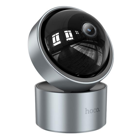 Kamera wewnętrzna Hoco regulowana w dwóch płaszczyznach 3MP Full HD D5 srebrna