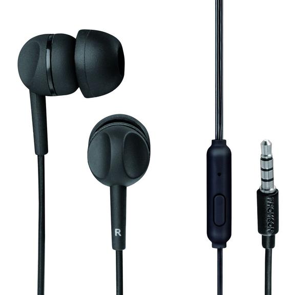 THOMSON słuchawki przewodowe Jack 3,5 mm z mikrofonem EAR3005BK czarne