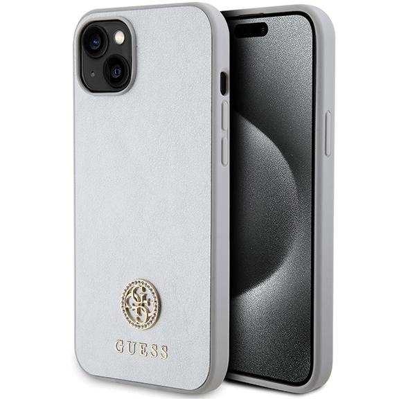 GUESS futerał do IPHONE 13 / 14 / 15 GUHCP15SPS4DGPS (Strass Metal Logo) srebrny