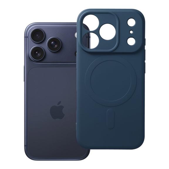 Futerał do iPhone 17 PRO Silicone Mag Cover zgodny z MagSafe niebieski