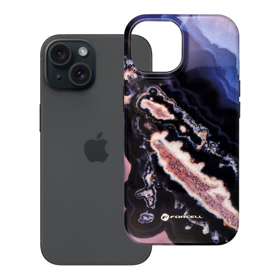 Etui na iPhone 15 Forcell F-Protect Mirage zgodne z MagSafe Military Drop-Test gold island