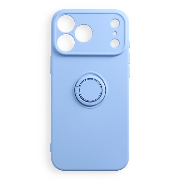 Etui na iPhone 18 Pro Max / 17 Pro Max Silicone Ring jasno niebieskie