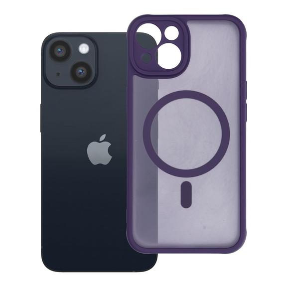 Etui na iPhone 14 Full Matte Mag Cover zgodne z MagSafe fioletowy