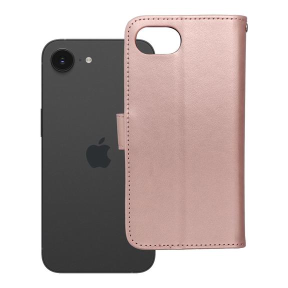 Etui z klapką na iPhone 16e (SE 4 2025) Mezzo Book teddy bear złoto-różowe