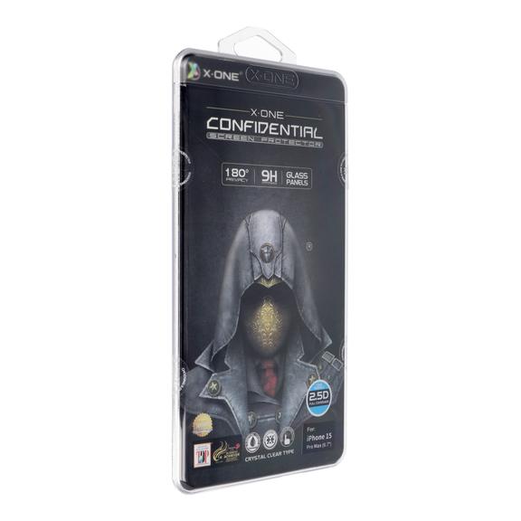 Szkło hartowane X-ONE Full Cover Extra Strong Privacy - do iPhone 15 Pro Max (full glue) czarny