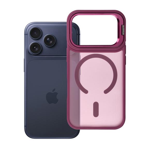 Etui na iPhone 17 Pro Max / 18 Pro Max Forcell F-Protect Shadow Stand Premium zgodne z MagSafe dark cherry 0INT