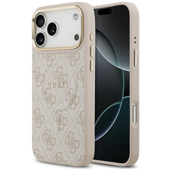GUESS futerał do IPHONE 17 Pro Max kompatybilny z MagSafe GUHMP17XP4MSEGCP (PU 4G W/ Classic) różowy