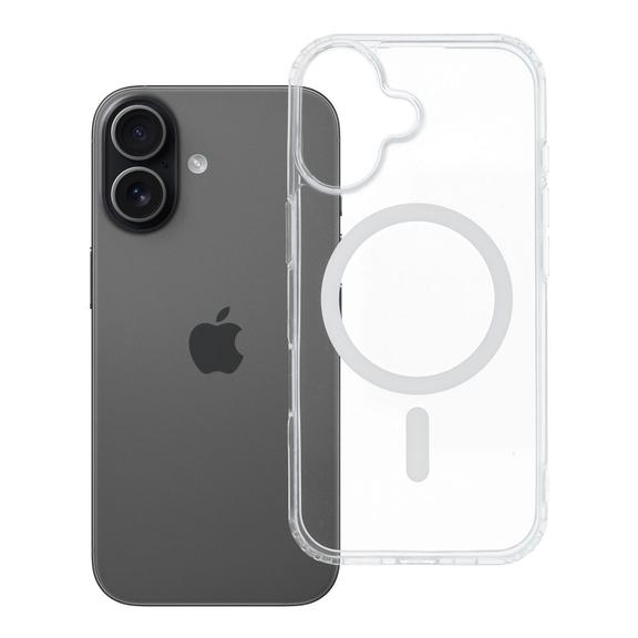 Etui na iPhone 17 Drop Glue Colorful Ring Mag Cover zgodne z MagSafe białe