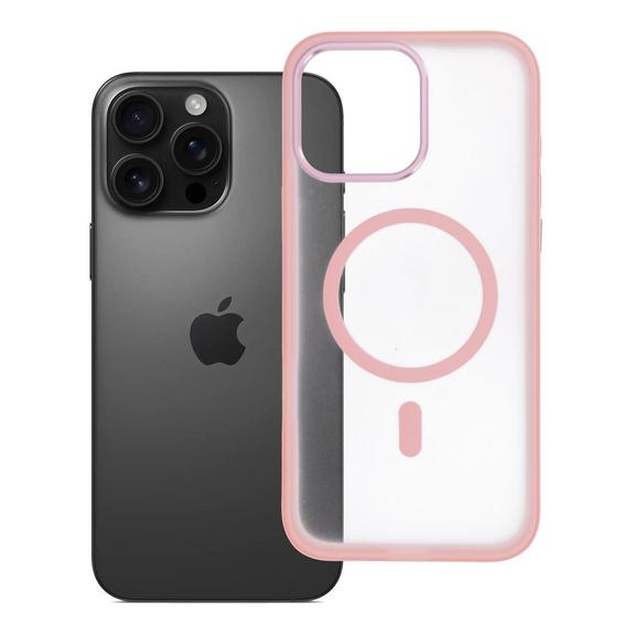 Futerał do iPhone 16 PRO MAX Flexline Mag Cover zgodny z MagSafe różowy