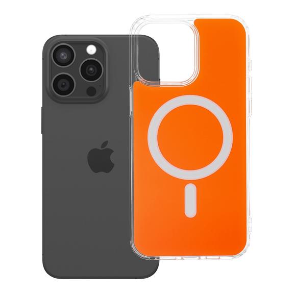 Etui na iPhone 15 PRO MAX Clear Fusion Mag Cover zgodne z MagSafe hermes orange