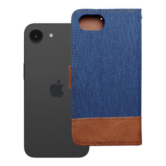 Etui z klapką na iPhone 16e (SE 4 2025) Jeans Book niebieskie