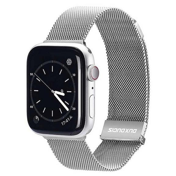 DUX DUCIS pasek MILANESE magnetyczny ze stali nierdzewnej do Apple Watch 42 / 44 / 45 mm szary