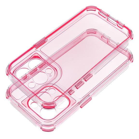 Etui na iPhone 13 Matrix Clear pudrowy róż