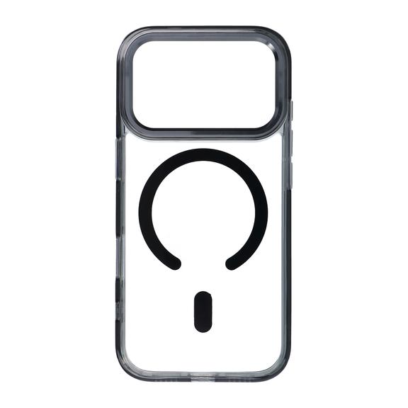 Etui na iPhone 17 Pro Max / 18 Pro Max Frame Clear Hybrid Mag Cover zgodny z MagSafe czarne