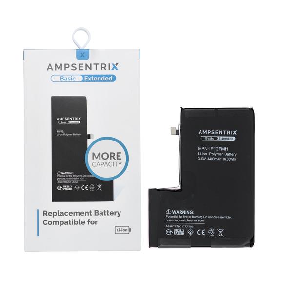 AmpSentrix Basic bateria do iPhone 12 Pro
Max (zwiększona pojemność 4400 mAh)