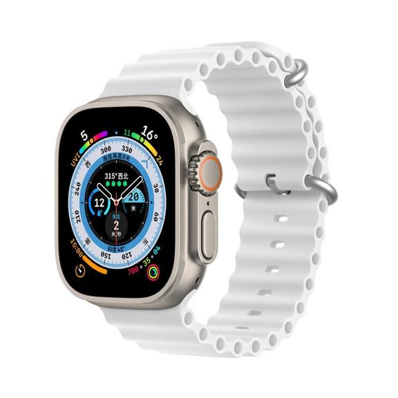 DUX DUCIS pasek OCEAN WAVE silikonowy do Apple Watch 42 / 44 / 45 mm biały