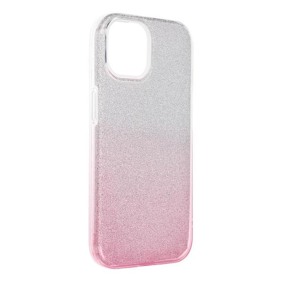 Futerał do iPhone 15 Shining transparentny różowy