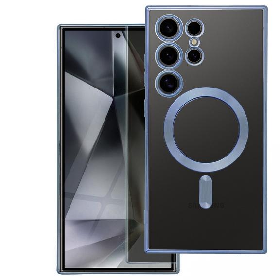 Etui na Samsung A08 Electro Mag Cover zgodne z MagSafe tytanowo niebieskie