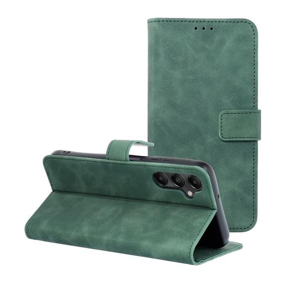 Etui z klapką na Samsung A05s Tender Book zielone