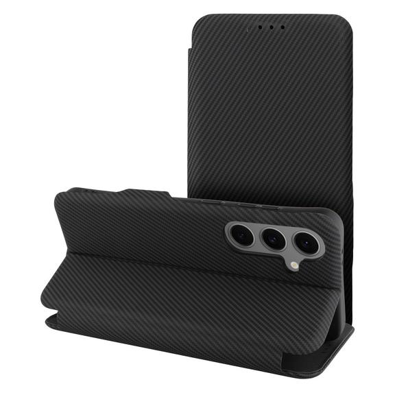 Etui z klapką na Samsung S25 ULTRA Folio Side Magnet zgodne z S-PEN czarne