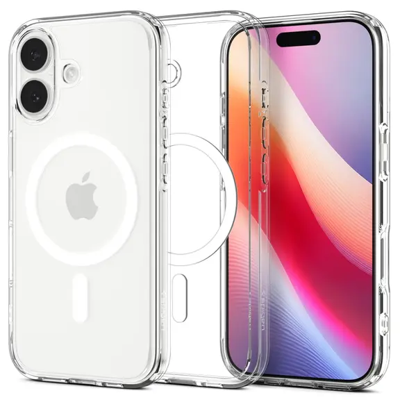 SPIGEN futerał ULTRA HYBRID MAG kompatybilny z MagSafe do IPHONE 17 clear white