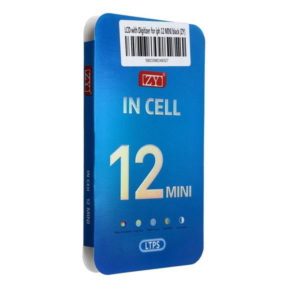 Wyświetlacz do iPhone 12 Mini z ekranem dotykowym czarnym (ZY-LTPS)