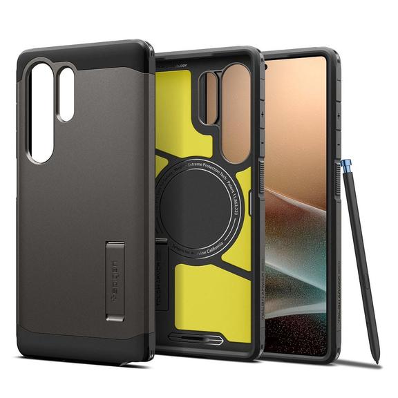 SPIGEN futerał TOUGH ARMOR kompatybilny z MagSafe do SAMSUNG S25 Ultra gunmetal