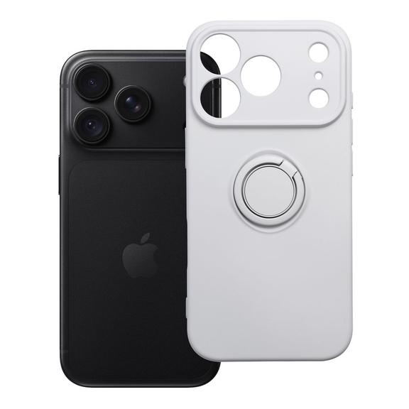 Etui na iPhone 18 Pro / 17 Pro Silicone Ring srebrne