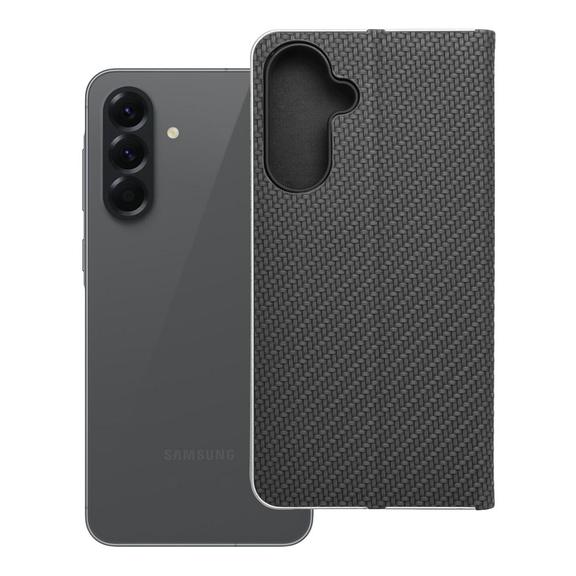 Etui z klapką na Samsung A56 5G Luna Book Carbon czarne