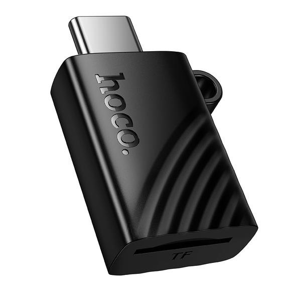 Czytnik kart TF 2.0 USB-C Hoco HB53 czarny