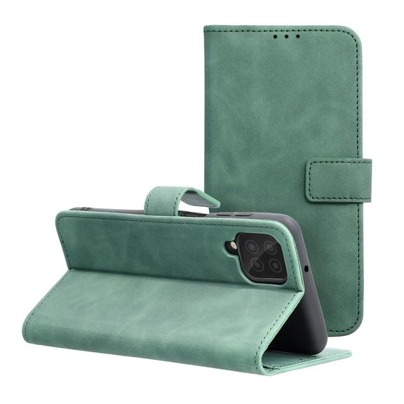 Etui z klapką na Samsung A12 / M12 Tender Book zielone