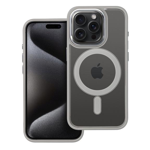 Etui na iPhone 15 PRO Color Edge Mag Cover zgodne z MagSafe tytanowe szare