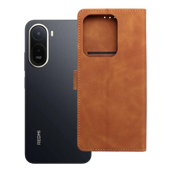 Etui z klapką na Xiaomi Redmi A7 PRO Tender Book brązowe