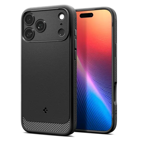 SPIGEN futerał RUGGED ARMOR MAG kompatybilny z MagSafe do IPHONE 17 Pro matte black