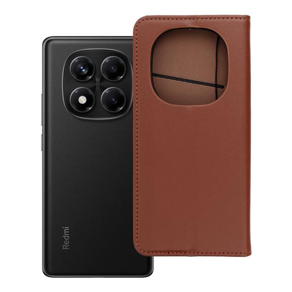 Etui z klapką na Xiaomi Redmi NOTE 14 PRO 4G Smart Pro Book skórzane brązowe