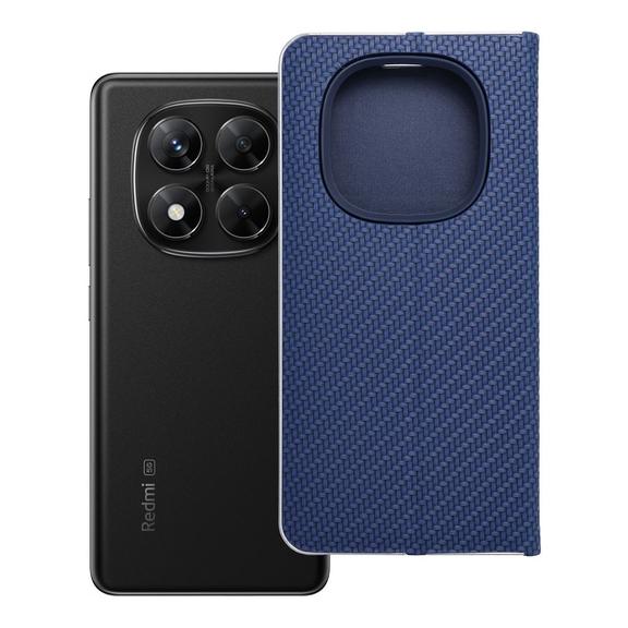 Etui z klapką na Xiaomi Redmi NOTE 14 PRO 5G / 14 PRO PLUS 5G Luna Book Carbon niebieskie