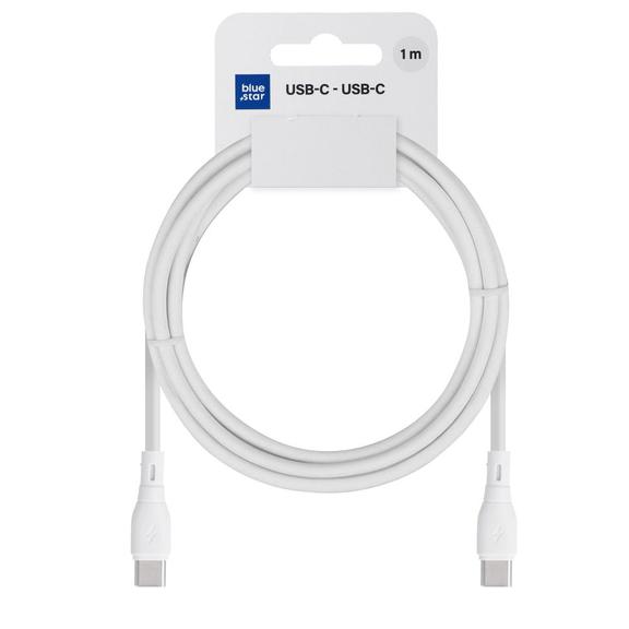 Kabel USB C do USB C Blue Star 3A 60W ECO 1 m PJ73-13-3 biały