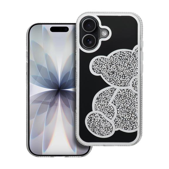 Futerał do iPhone 17 Teddy Bear srebrny