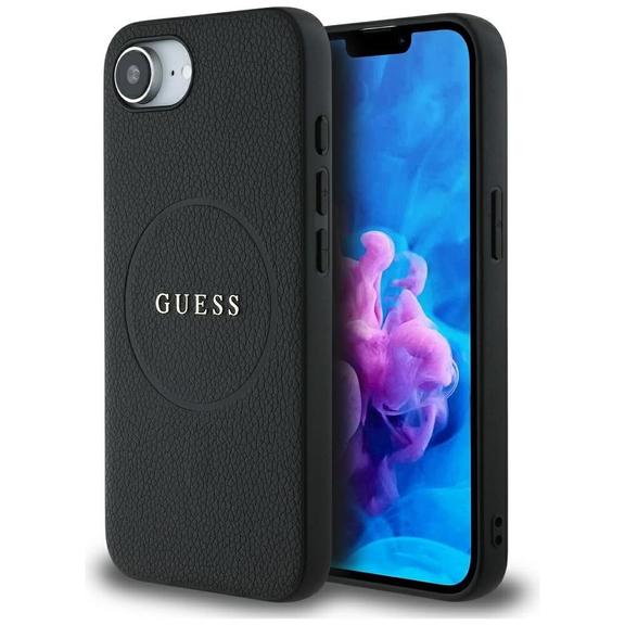 GUESS futerał do IPHONE 16e (SE 4 2025) kompatybilny z MagSafe GUHMPSE4PGHSMMK (PU Grained Gold Ring) czarny