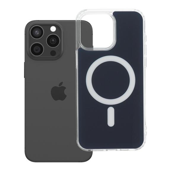 Etui na iPhone 15 PRO MAX Clear Fusion Mag Cover zgodne z MagSafe granatowe