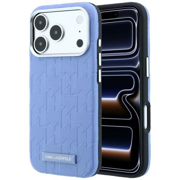 KARL LAGERFELD futerał do IPHONE 18 Pro Max/17 Pro max kompatybilny z MagSafe (Mono Resin Logo) jasnoniebieski
