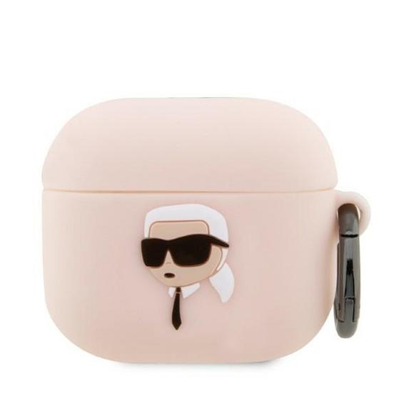 Etui na słuchawki Karl Lagerfeld do Apple Airpods PRO (3D Sil NFT Karl) różowe