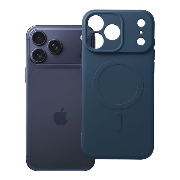 Etui na iPhone 17 Pro Max / 18 Pro Max Silicone Mag Cover zgodne z MagSafe (camera protection) granatowe