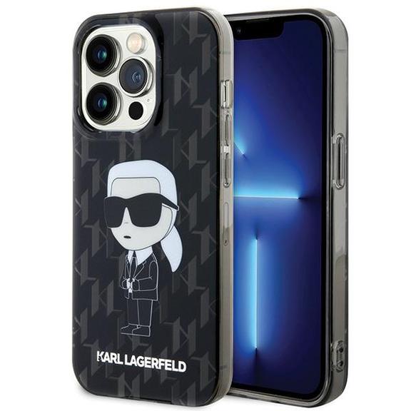 KARL LAGERFELD futerał do IPHONE 15 Pro Max KLHCP15XHNKMKLK (Ikonik Monogram) czarny