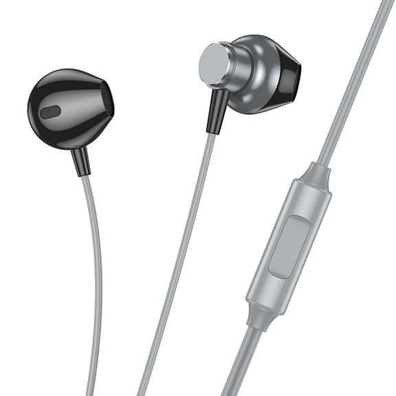 Słuchawki przewodowe douszne Jack 3,5 mm Hoco M125 szare