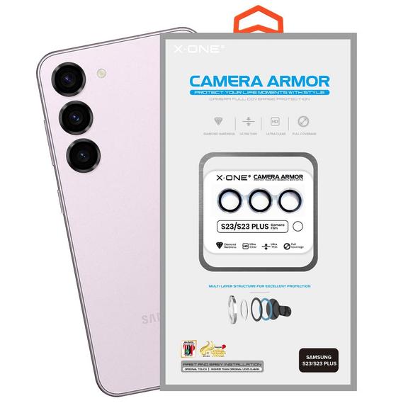 Szkło szafirowe na obiektyw aparatu do Samsung Galaxy S23/S23 PLUS X-One Camera Armor