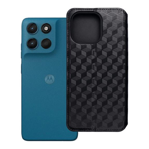 Etui z klapką na Motorola G57 POWER Cubic Book czarne