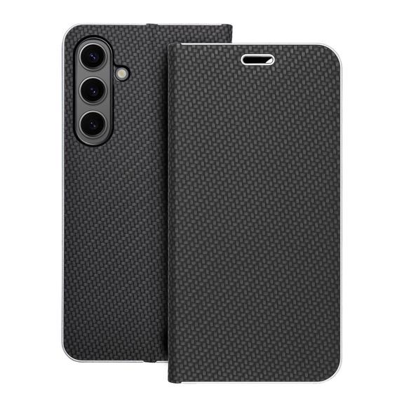 Etui z klapką na Samsung S24 PLUS Luna Book Carbon czarne