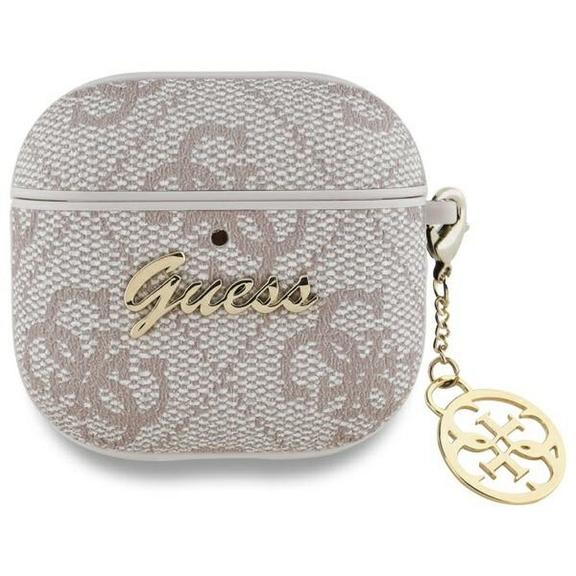 Etui na słuchawki Guess do Apple AirPods 4 ( PU 4G W / Charm) różowe
