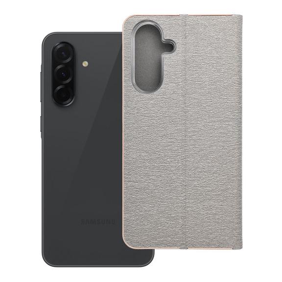 Etui z klapką na Samsung A36 5G Luna Book Gold srebrne